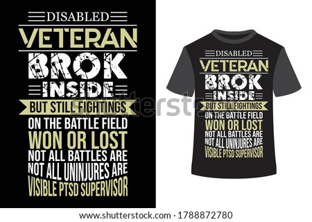 Veteran Typography T-shirt Design Vector Template