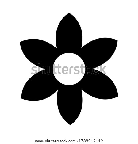 Flower icon vector isolated on white background.