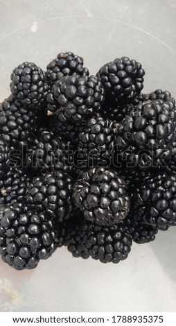 A photo of black rubus berries