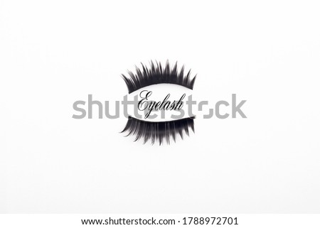 Two Eyelashes extensions on white background