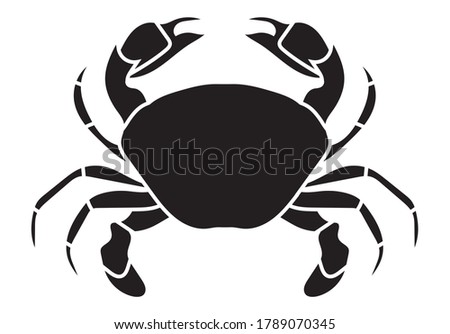 Crab sea ​​animal flat icon for apps or website