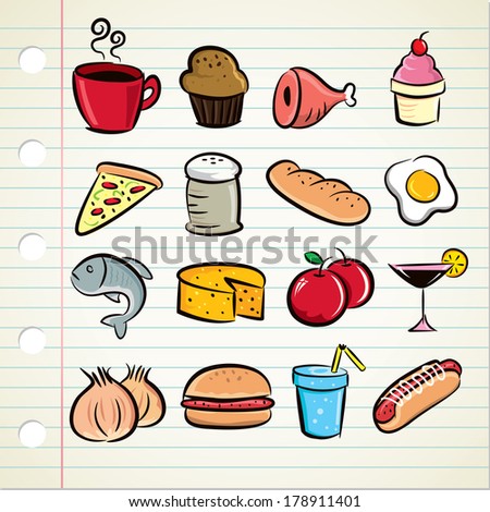 food icon illustration background