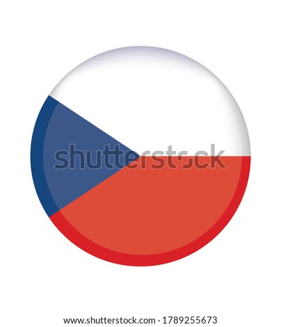 National Czech Republic flag, official colors and proportion correctly. National Czech Republic  flag. Vector illustration. EPS10. Czech Republic flag vector icon, simple, flat design for web 