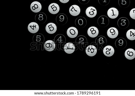 Background of numbers. from zero to nine. Seamless texture with Color. Mathematic backdrop. Random. maths symbols. Numerical figures