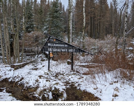 National Park Harz Welcome Sign