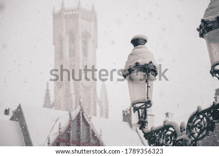 Winter scene in Brugge, Belgium