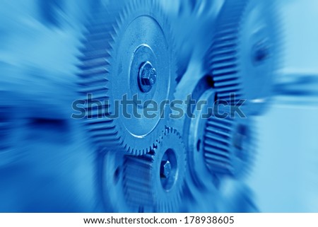 Mechanical equipment gear in a factory, closeup of pictures, north China