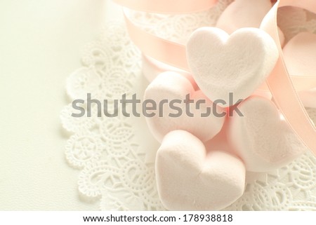 Heart shaped marshmallow 