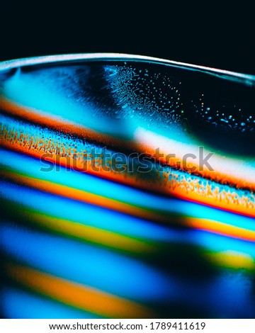 Abstract photos of soap bubbles on a black background