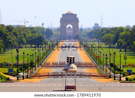 Rajpath India gate During Lockdown Royalty-Free Stock Photo #1789411970