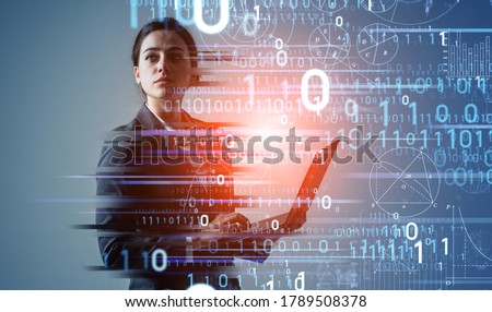 Digital transformation concept. Binary code. AI (Artificial Intelligence). Royalty-Free Stock Photo #1789508378