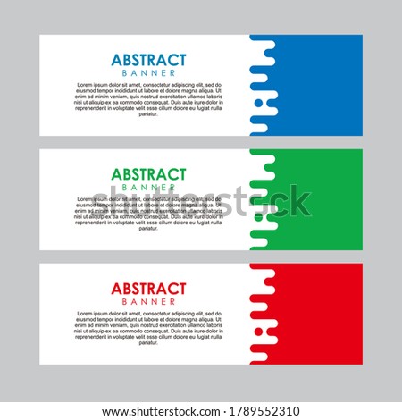 Abstract Colorful Elegant Trendy Banner Design Template Vector, Professional Modern Graphic Banner Element with Blue, Green and Red Color