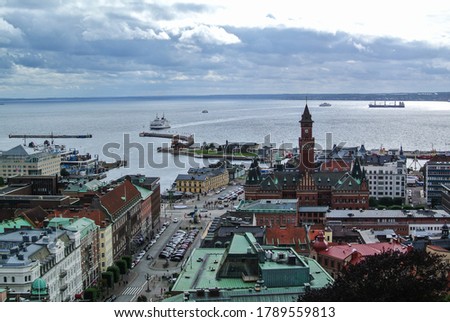 Strait view from Helsingborg fortress