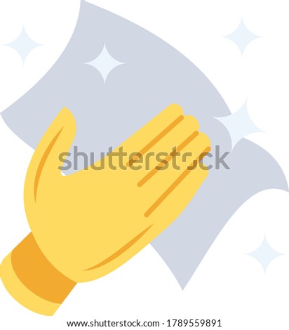 Hygiene and interior decoration  Vector Color  Icon Design, Living Space Sanitizing and Disinfecting Symbol on White background, Cleaned Surface Area Concept, 