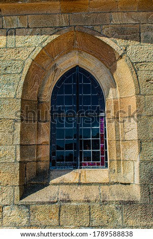 Window on a church in France