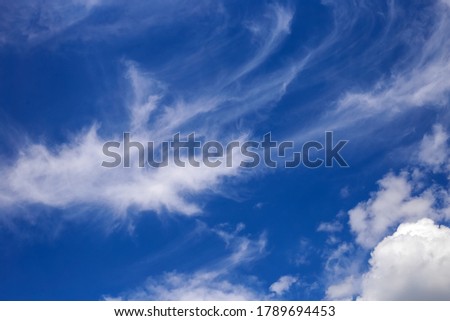 White clouds in blue sky. Background from clouds.