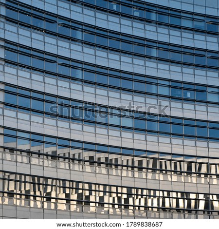 Detail of a modern glass building