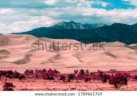 Infrared frame of Great Sand Dunes National Park