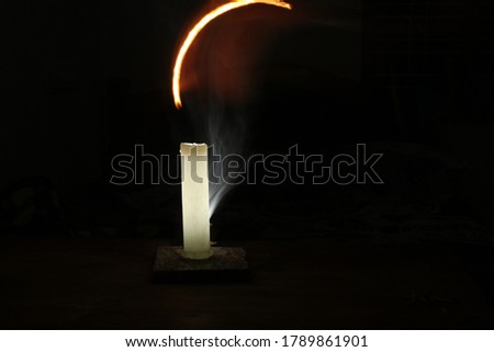 Candle smoke with light painting Photography