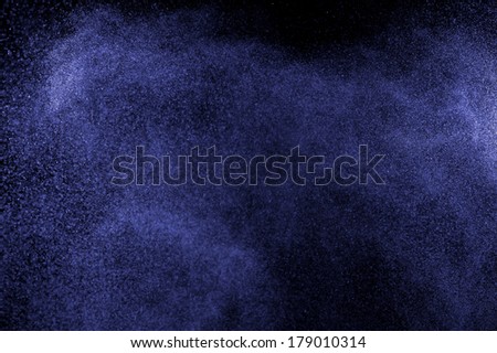 Abstract splashes of water on a black background