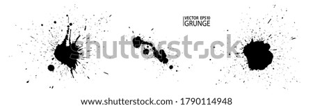 Grunge splatter set. Paint splashes. Liquid stains. Highly detailed grunge. Paint stain. Ink spots. Splatter texture. Grunge drops.