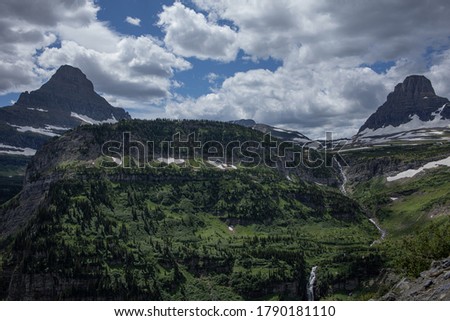 Mountain picture with some great clouds in Glacier National Park