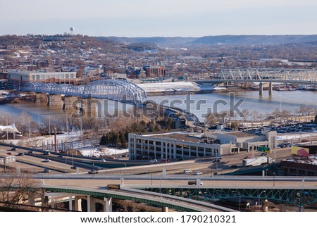 
View from Eden Park (Cincinnati, Ohio) Across the Ohio River Toward Newport 
