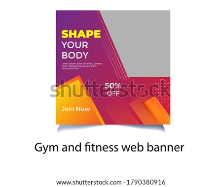 Gym and Fitness Web Banner Fitness Gym Banner