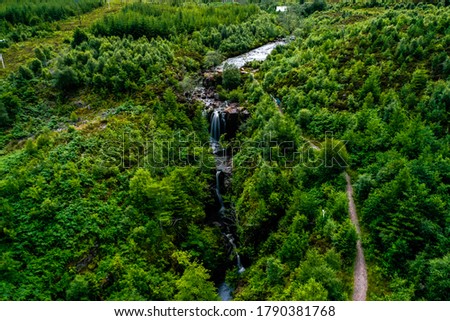 Victoria falls, Skye, Scotland aerial photo