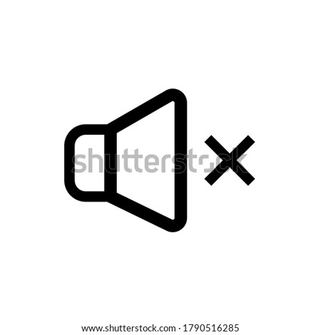 no sound icon vector sign symbol isolated