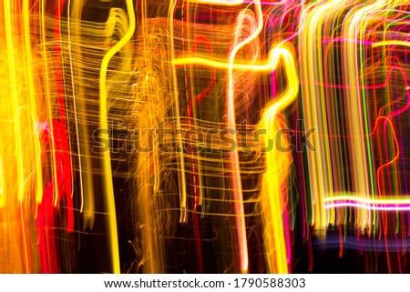 Color explosion lights. Long-exposure photo of moving colorful lights
