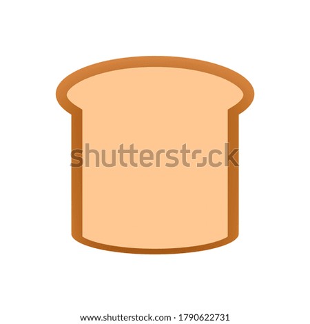 sliced bread icon isolated on white, clip art bread piece sliced cut