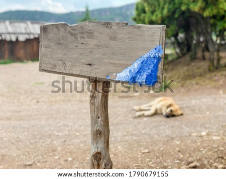 an empty wooden board with copy space at park