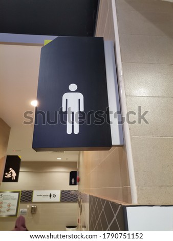 Man Lavatory Icon. Men Rest Room Sign. Toilet for Gents Symbol Vector.
