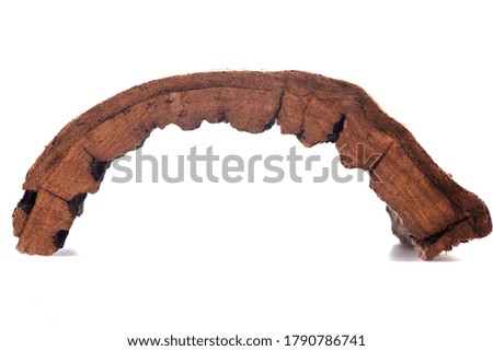 Model of wooden logs for decorating the garden on a white background.