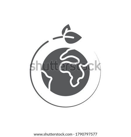 World ecology vector icon symbol isolated on white background