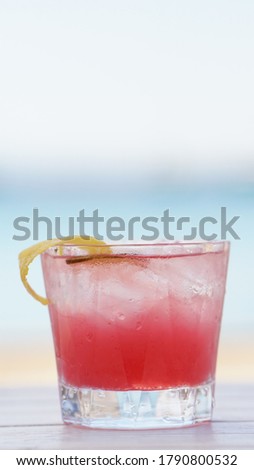 summer cocktails in the beach 