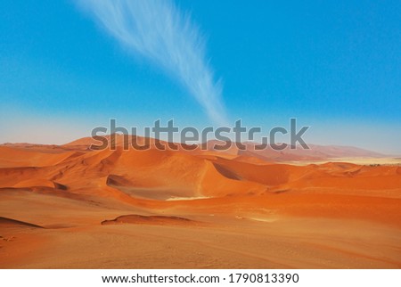 Orange sand dunes of Namib Desert, Namibia, Africa