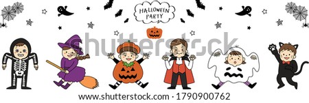 Kids in costume for Halloween party