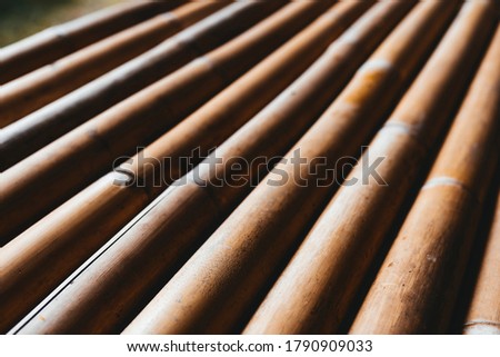 old brown tone bamboo plank fence texture for background