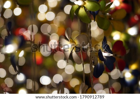 Christmas Lights With Bokeh Lights Background