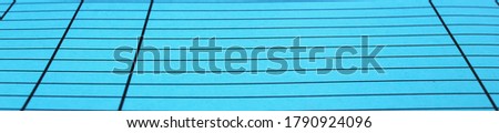 Line pattern background on blue paper                               