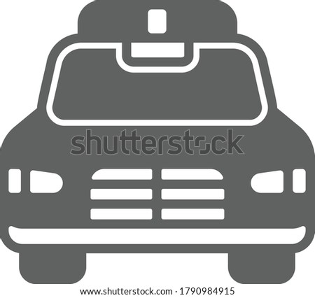 Police car icon / gray color