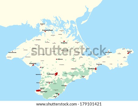 Map of the Crimea Royalty-Free Stock Photo #179101421
