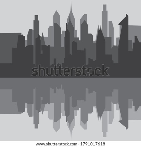 City skyline background vector illustration design template