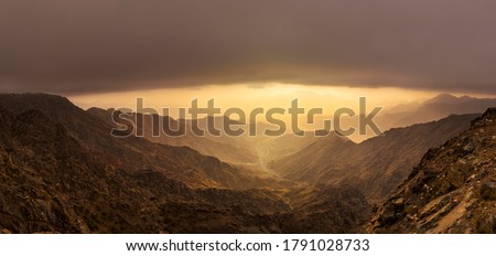 Mountain views around the Al-Hada resort city in western Saudi Arabia   Royalty-Free Stock Photo #1791028733