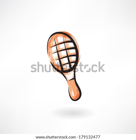 tennis racket grunge icon