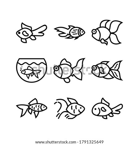 gold fish icon or logo isolated sign symbol vector illustration - Collection of high quality black style vector icons
