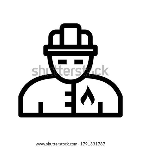 firefighter icon or logo isolated sign symbol vector illustration - high quality black style vector icons
