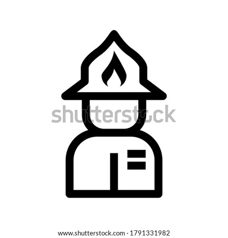 firefighter icon or logo isolated sign symbol vector illustration - high quality black style vector icons
